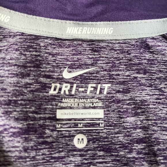 Nike Running Dri-Fit Half Zip Long Sleeve Top Purple Womens Size Medium - Picture 5 of 7